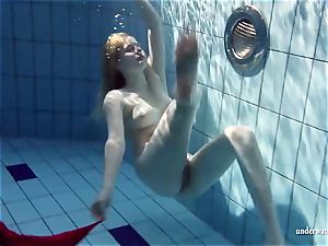 hot light-haired Lucie French teen in the pool